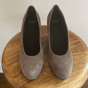 Stuart Weitzman Comodo Suede Wedges. Size 9.5.  Mushroom Suede.
